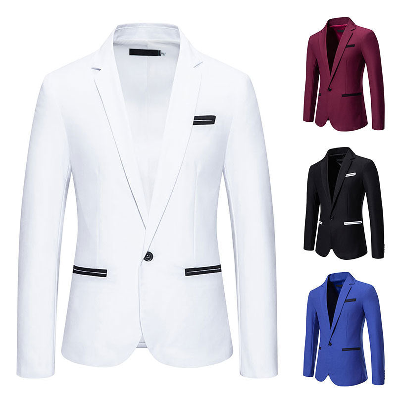 Herren eleganter Blazer mit modischem Schnitt und feinen Akzenten R&B
