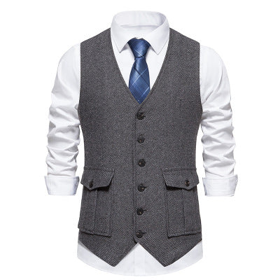 Herren elegante gesteppte Weste R&B