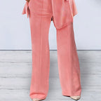 Damen elegantes und lockeres Blazerset mit weiten Hosen
