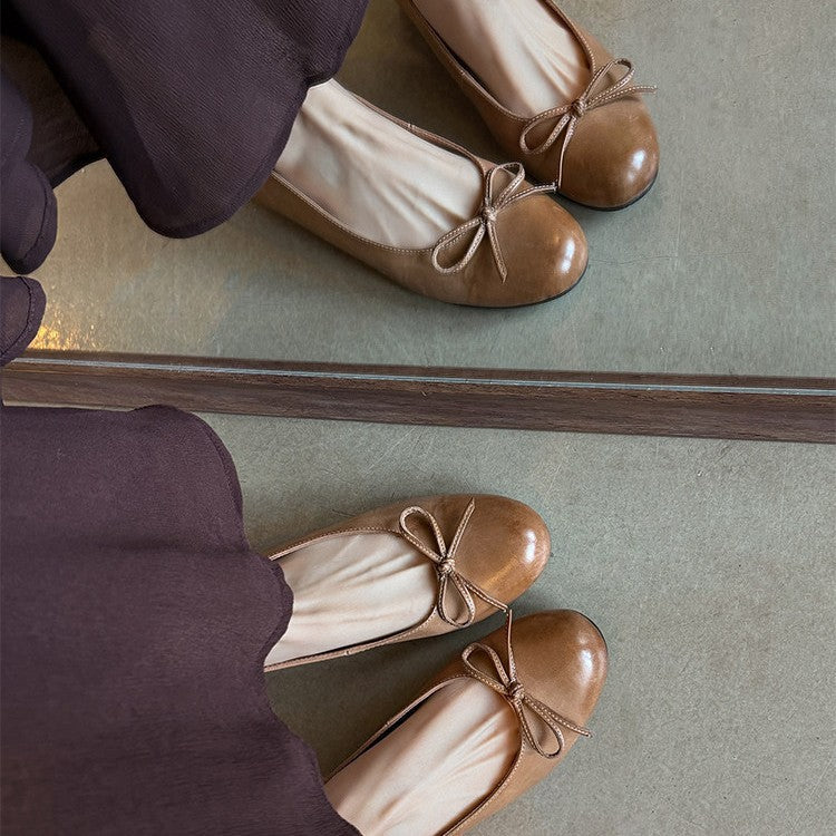 Damen Ballerinas mit dekorativem Schleifendetail R&B