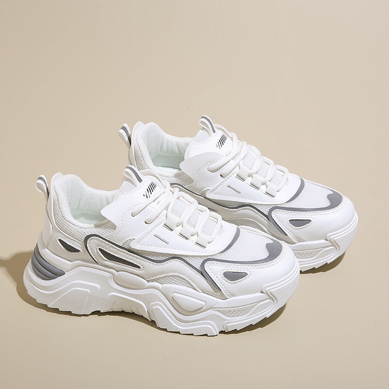 Damen Sportliche Chunky Sneakers mit atmungsaktiver Netzstruktur und schwerer Profilsohle R&B