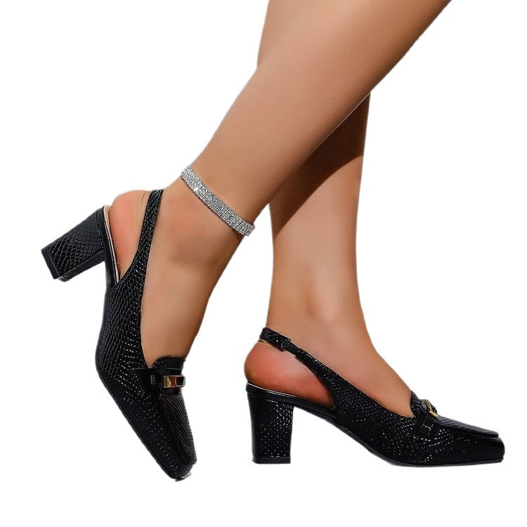 Damen Slingpumps mit elegantem Riemen und dekorativem Detail R&B