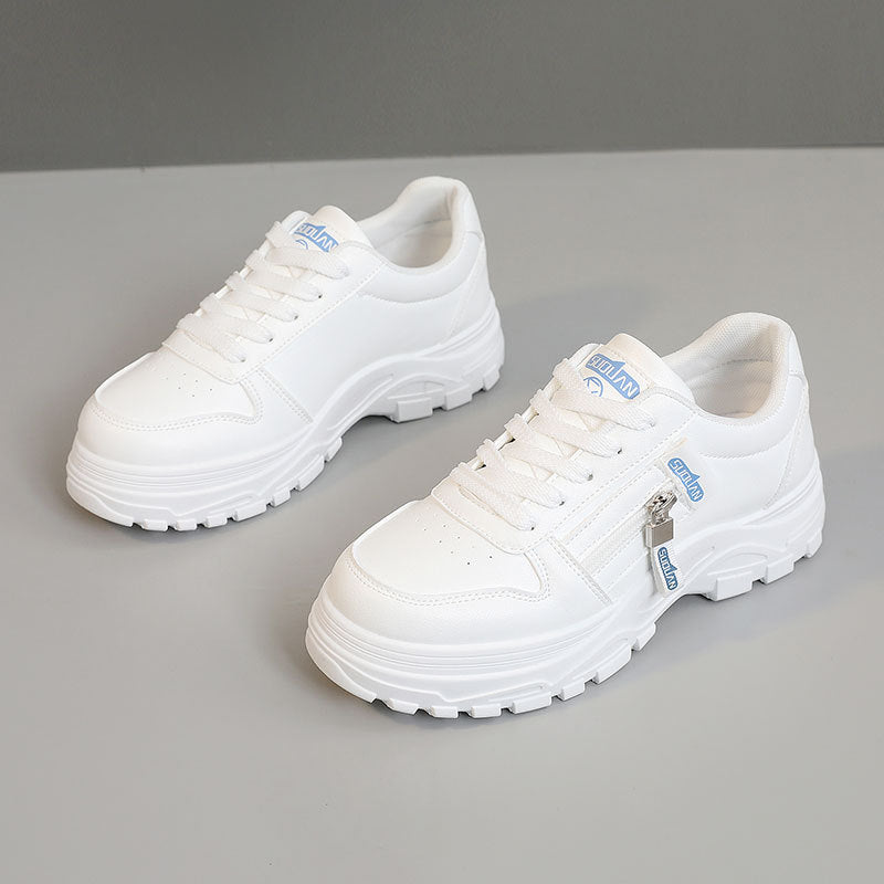 Damen Chunky Sneaker mit modischem Reißverschluss und rutschfester Sohle R&B