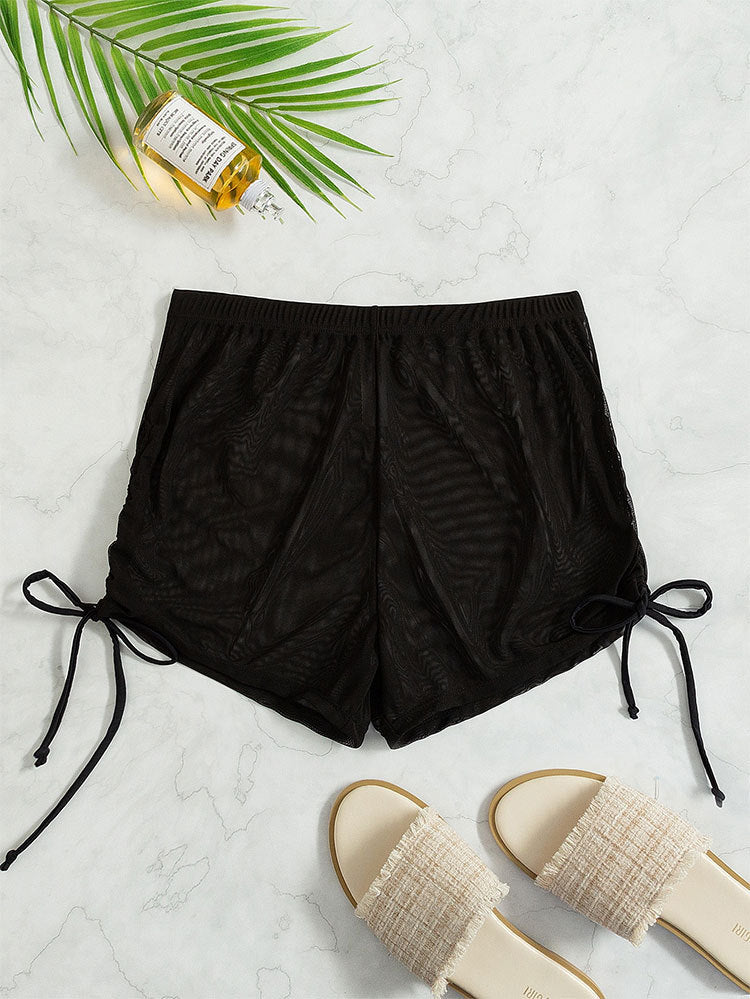 Damen Badeshorts mit seitlichen Raffungen R&B