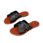 Damen Riemensandalen mit glänzenden Nieten und komfortabler Fußbettgestaltung R&B