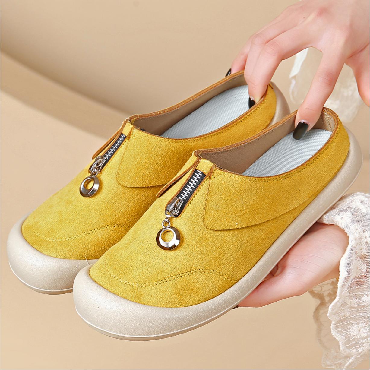 Damen modische Clogs mit praktischer Reißverschlussöffnung und rutschfester Sohle R&B