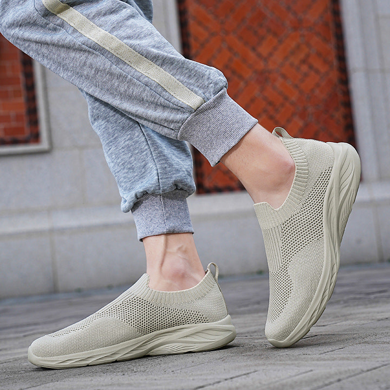 Unisex nan elastischer Strick-Schlupfschuh mit ergonomischer Dämpfungssohle und Fersenlasche R&B