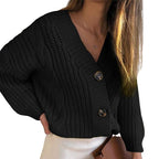 Damen Strickjacke mit strukturiertem Muster und Knopfdetails R&B