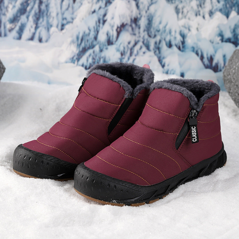 Damen gefütterte Winterboots mit rutschfester Sohle und praktischem Klettverschluss R&B