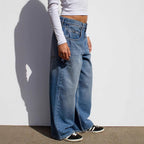 Damen Weit geschnittene Jeans im lässigen Oversized-Stil R&B