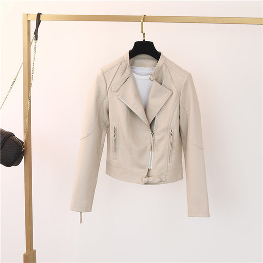 Damen lässige Bikerjacke aus hochwertigem  R&B