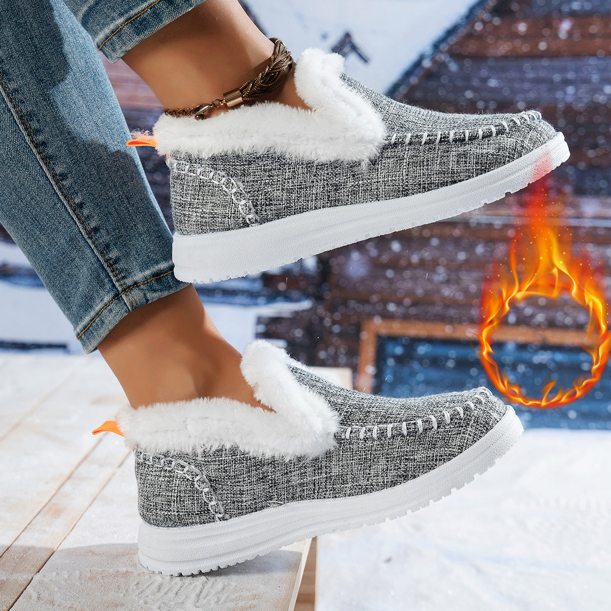 Damen Bequeme und kuschelig gefütterte Sneaker R&B