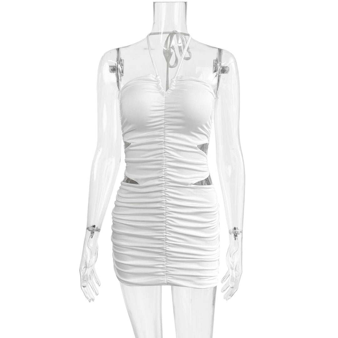 Damen Sexy Minikleid mit cut-out Details und gerafftem Design R&B