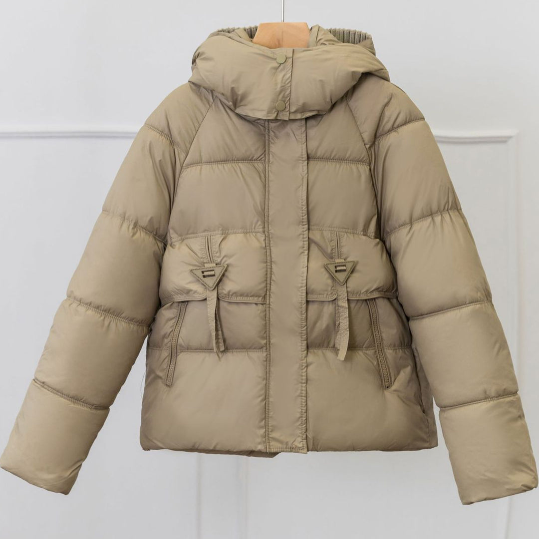 Damen Ultraleichte Pufferjacke mit verstellbarem Kapuzenkragen und praktischen Reißverschlusstaschen R&B