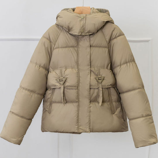Damen Ultraleichte Pufferjacke mit verstellbarem Kapuzenkragen und praktischen Reißverschlusstaschen R&B