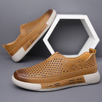 Damen Atmungsaktive Slip-On Sneakers aus perforiertem Leder R&B