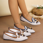 Damen elegante Loafers mit dekorativen Beweisen R&B