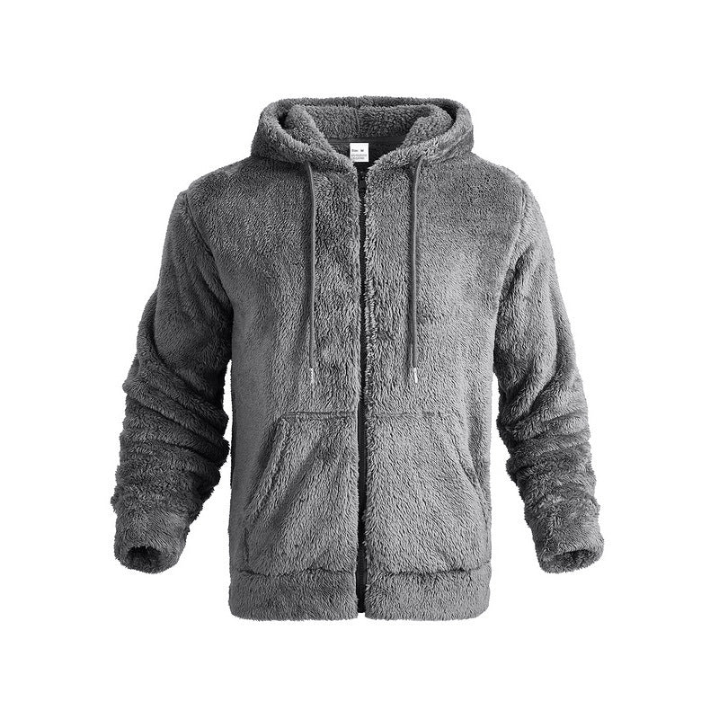 Herren Kuschelige Trainingsjacke mit Kapuze und weichem Fleece-Futter R&B