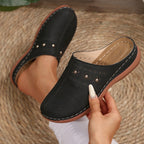Damen Offene Clogs mit modischem Lochmuster und komfortabler Fußbettung R&B