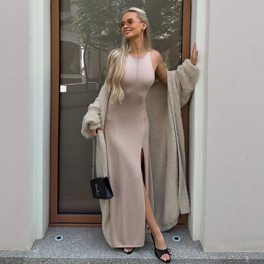 Damen Längerer kuscheliger Cardigan mit weitem Schnitt R&B
