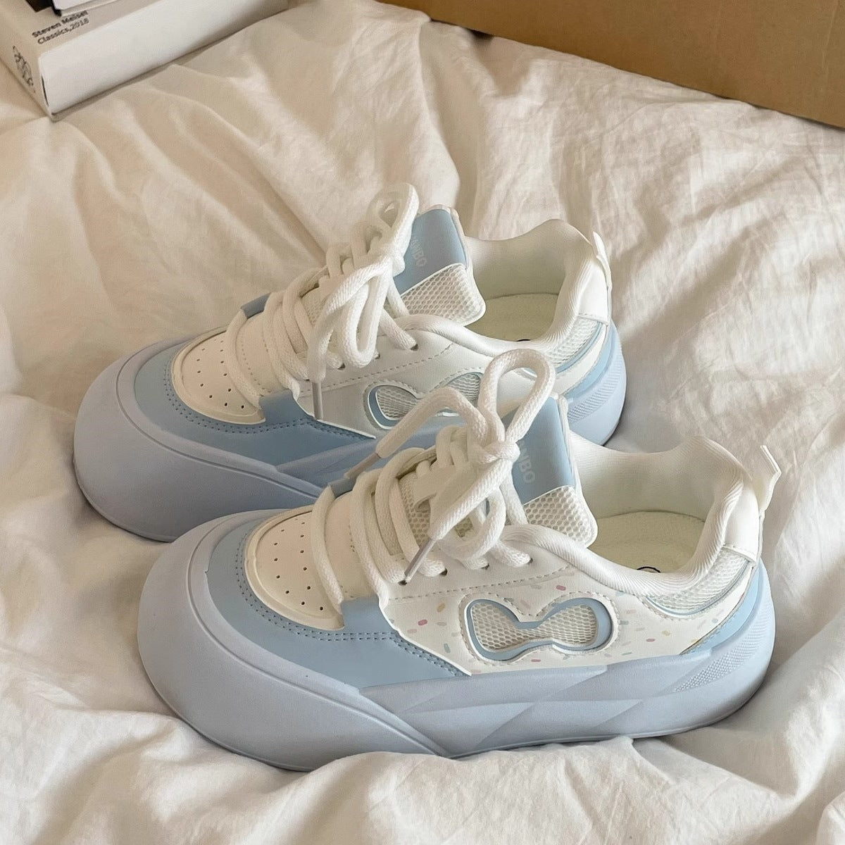 Damen Sportliche Sneakers mit dicker, flexibel dämpfender Sohle