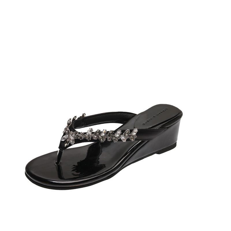 Damen Elegante Zehentrenner mit luxuriös verzierten Riemen R&B
