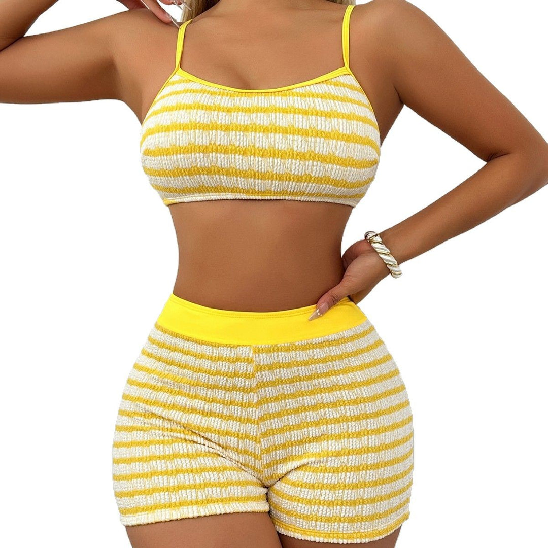 Damen Cropped Top und Shorts Set R&B