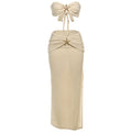 Damen Elegantes Bandeau-Kleid mit raffinierter Drapierung und glitzerndem Akzent R&B