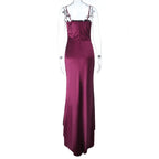 Damen Maxikleid mit raffinierten Falten und charmanten Spaghettiträgern R&B