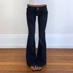 Damen Bootcut Jeans mit hohem Taillenbund und eleganter Nahtführung R&B