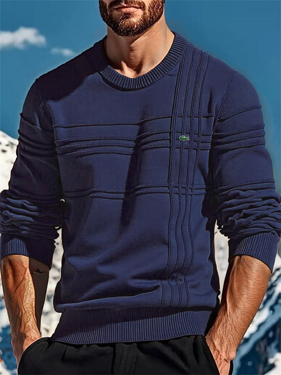 Herren stylischer Strickpullover mit einzigartigen Texturdetails R&B
