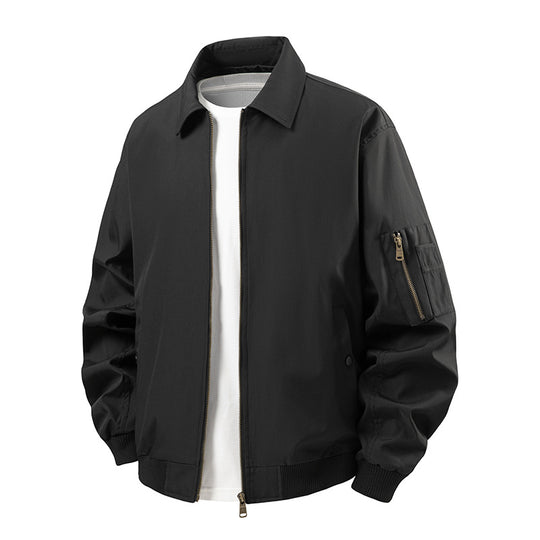 Herren sportliche Bomberjacke mit praktischen Reißverschlusstaschen R&B