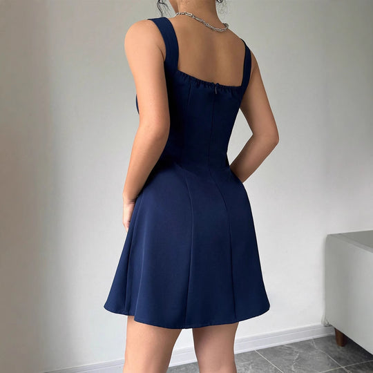 Damen Ballkleid mit quadratischem Ausschnitt und schwingendem Rock R&B