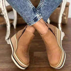 Damen Bequeme Wedge-Pantolette aus hochwertigem Leder R&B