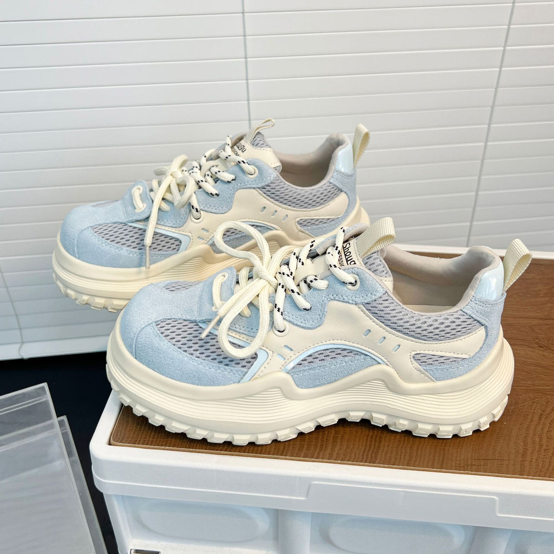 Damen Sportliche Chunky Sneakers mit atmungsaktivem Mesh und verstärktem Fersenbereich R&B