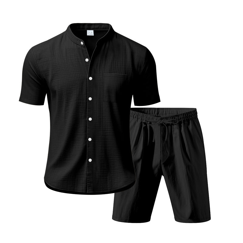 Herren Kurzarm-Set mit hochwertigem, atmungsaktivem GewR&Be und elastischem Bund R&B