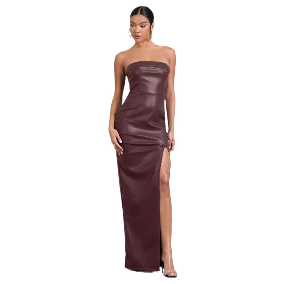 Damen Elegantes und figurschmeichelndes Abendkleid mit seitlichem Schlitz R&B