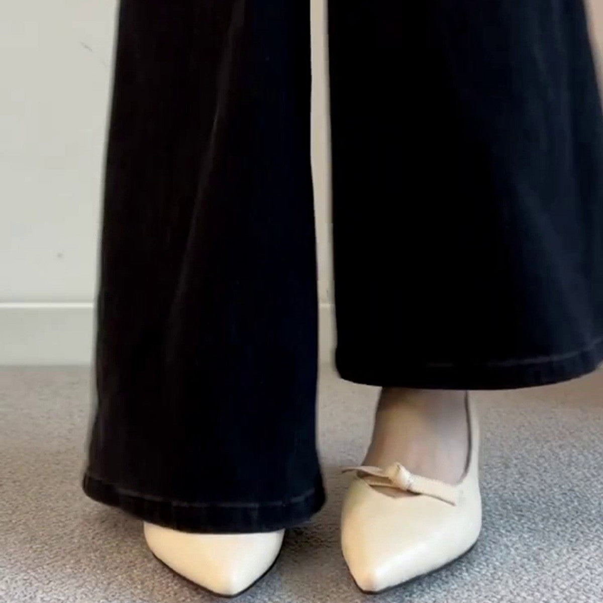 Damen elegante Ballerinas mit klassischem Schleifenakzent R&B