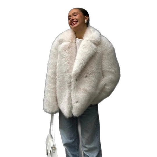 Damen Fleece-Mantel R&B