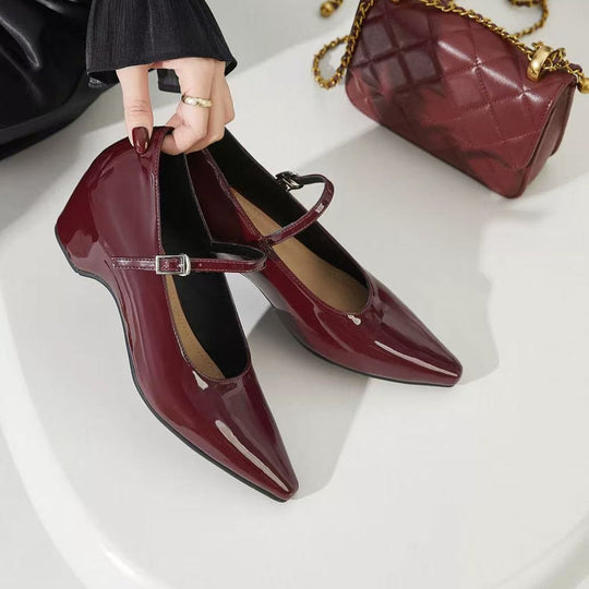 Damen Mary Jane Pumps mit schickem Riemchen R&B