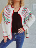 Damen Strickjacke mit festlichem Muster und hochwertiger Verarbeitung R&B