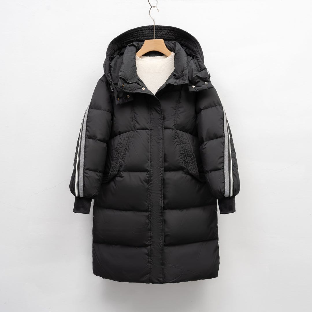Damen Isolierter Wintermantel mit funktionalen Taschen und verstellbarer Kapuze R&B