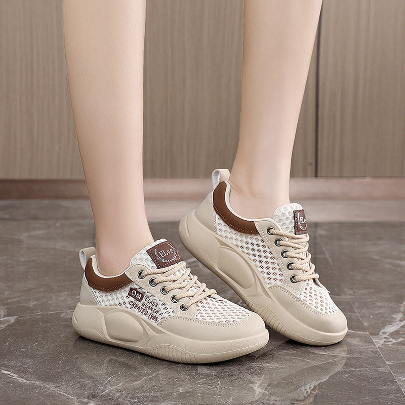 Damen Atmungsaktive Sneakers mit modischem Netzdesign und dämpfender Sohle R&B