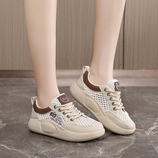 Damen Atmungsaktive Sneakers mit modischem Netzdesign und dämpfender Sohle R&B