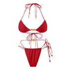 Damen Triangel-Bikini mit zarten Schmetterlingsakzenten R&B