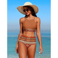 Damen Hochgeschnittener Bikini mit modischem Banddesign R&B