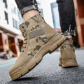 Damen modische camouflierte Ankle Boots mit rutschfester Sohle und elastischem Einsatz R&B