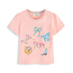 Mädchen T-Shirt mit buntem Pferdedruck R&B
