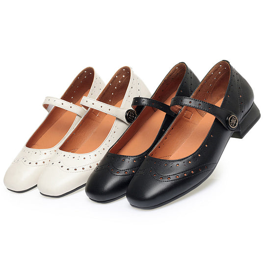 Damen Ballerinas mit verstellbarem Riemen und komfortablem Fußbett R&B