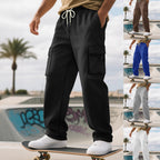 Herren Sportliche Cargo-Hose mit praktischen Taschen und elastischem Bund R&B